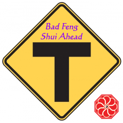Bad Feng Shui may be ahead with a T-Junction. Fortunately, there are cures.
